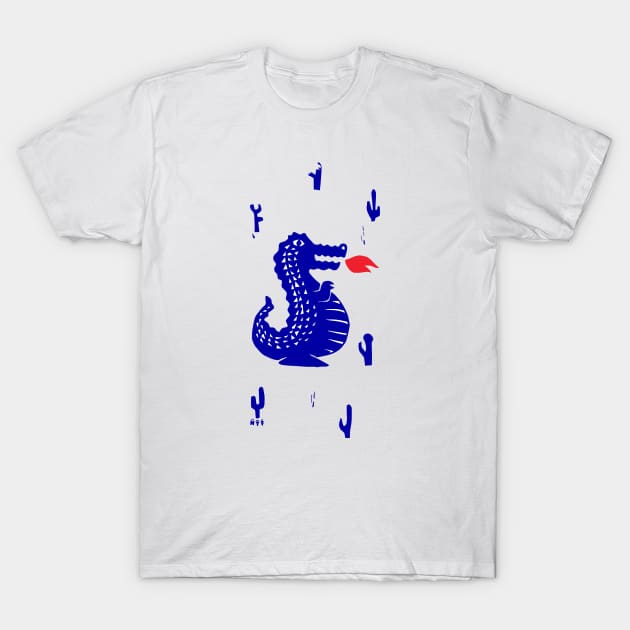 I am a dinosaur but I can breath fire! T-Shirt by notyetfamous